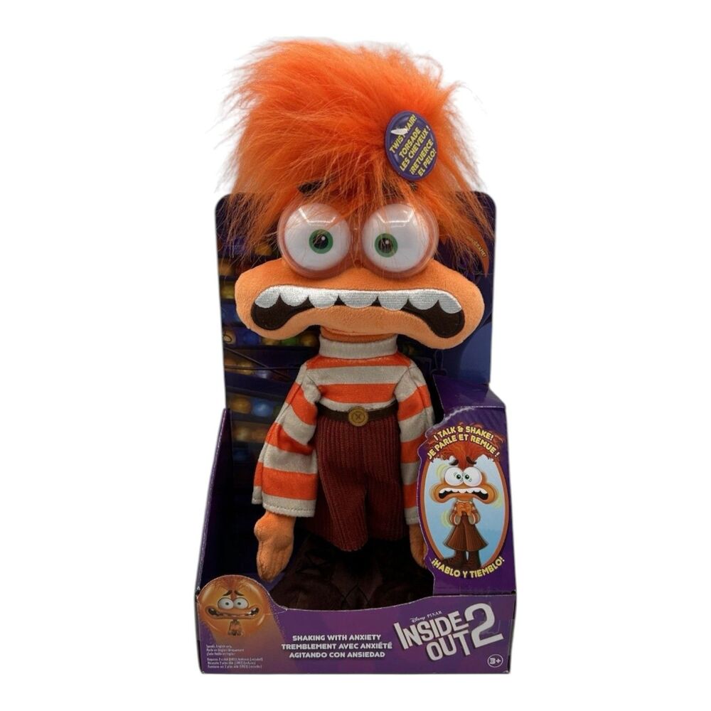 Inside Out 2 Shaking With Anxiety Feature Plush Kids Toys for Ages 3 & Up New